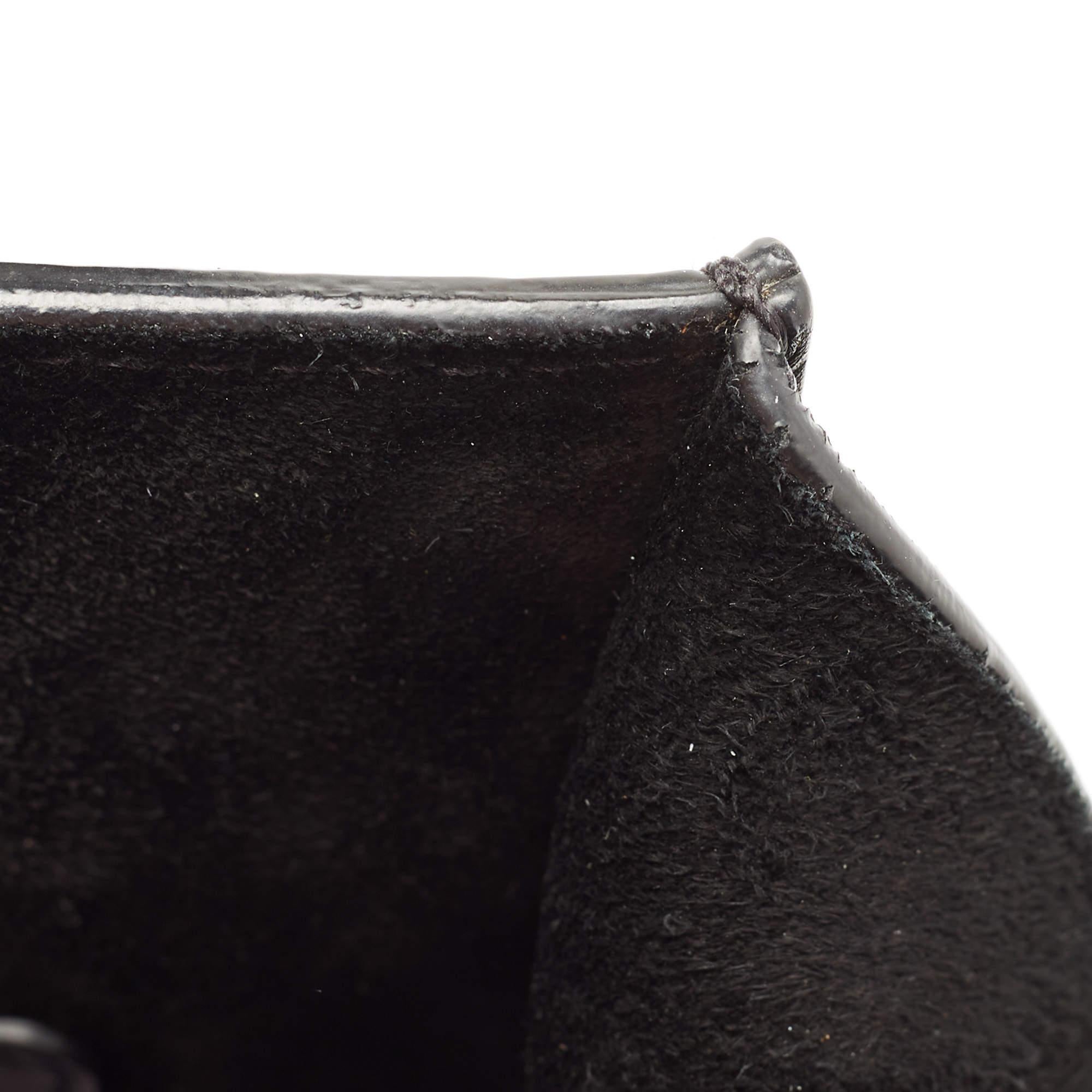 Celine Black Croc Embossed Leather Medium Phantom Luggage Tote 4