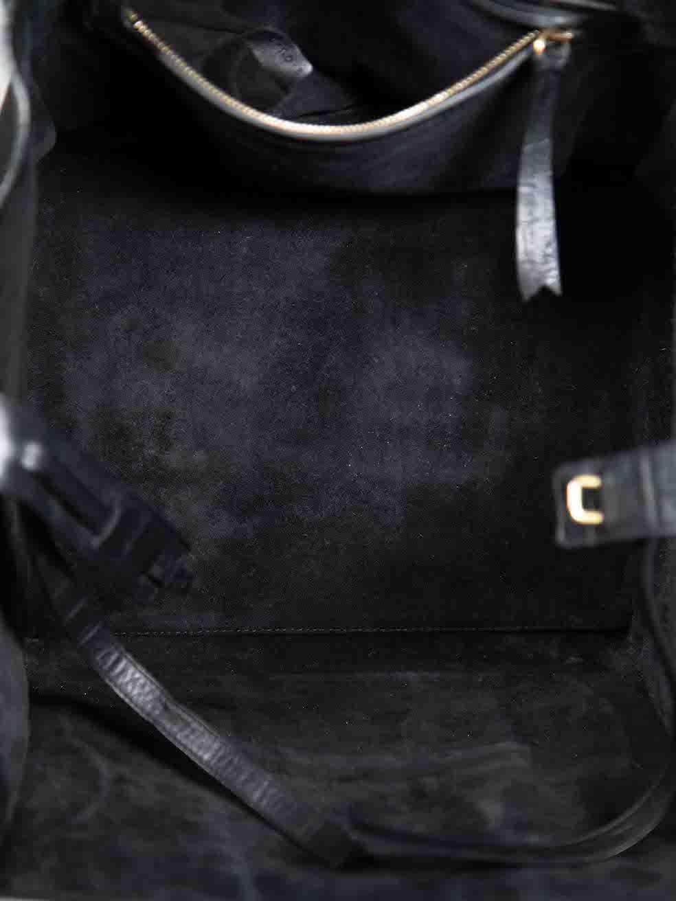 Céline Schwarzes Leder mit Krokodilprägung Mini Phantom Luggage Tote im Angebot 1
