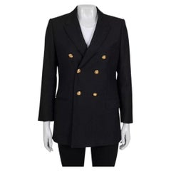 Celine Black Double-Breasted Wool Jacket IT40/S