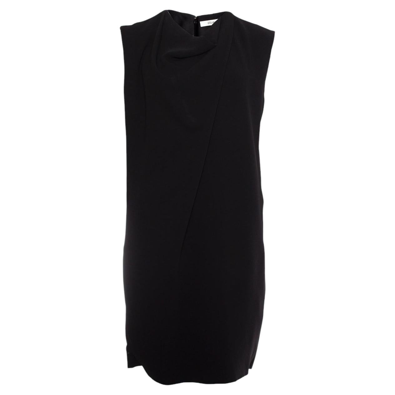 Celine, black draped dress