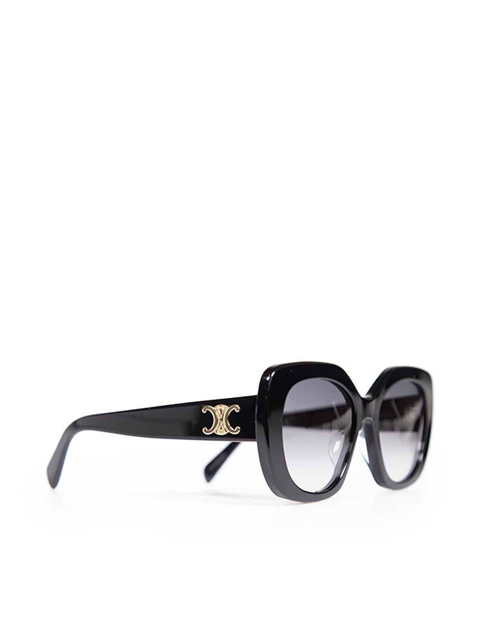 Gray Céline Black Frame Brown Lenses Triomphe Sunglasses