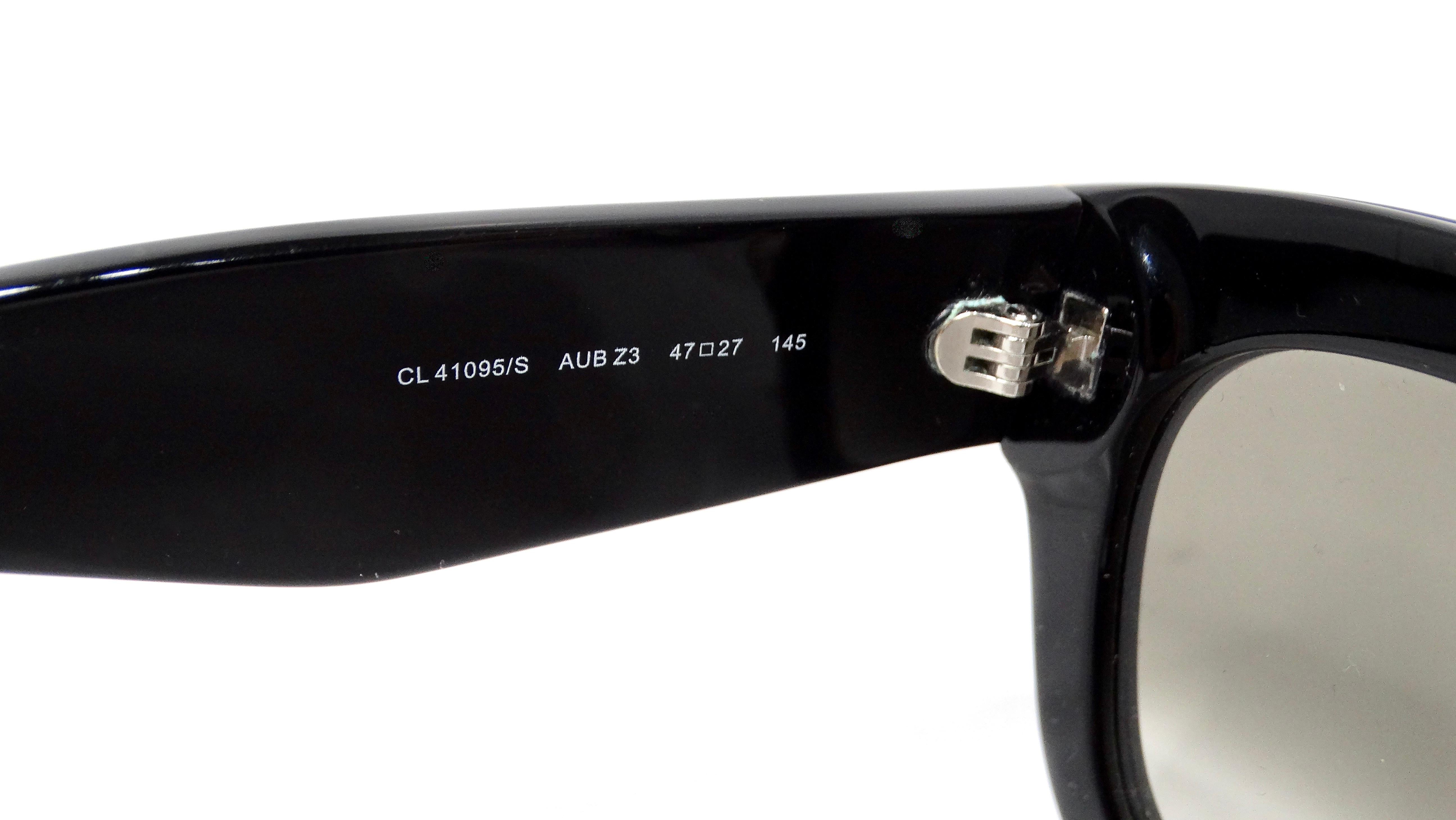 Celine Black & Gold-Tone Wayfarer CL40195 Gradient Tinted Lens Sunglasses 2