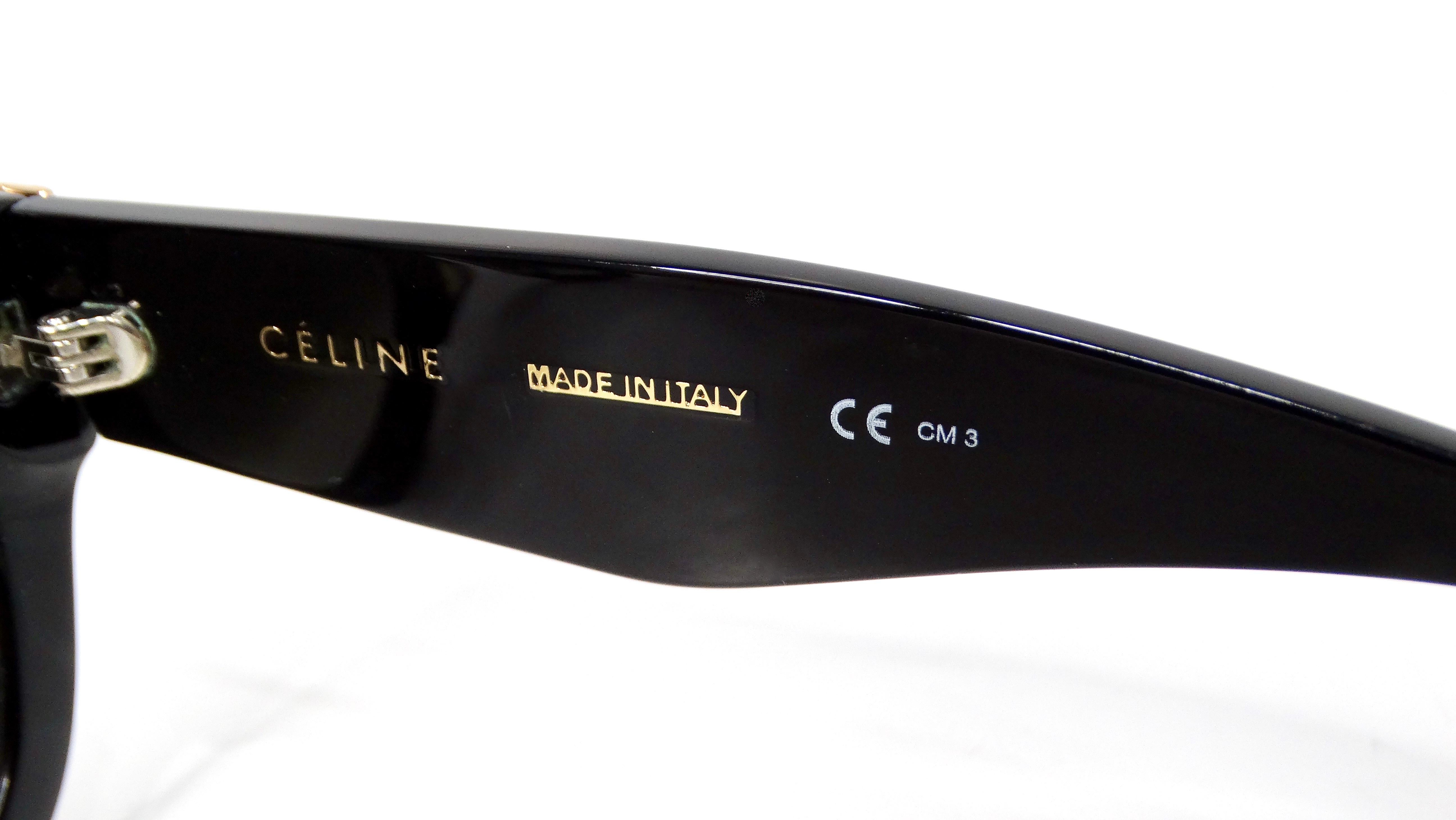 Celine Black & Gold-Tone Wayfarer CL40195 Gradient Tinted Lens Sunglasses 3
