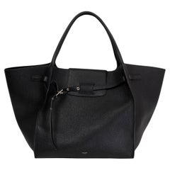 CELINE black Grained Calfskin leather MEDIUM BIG Shoulder Bag