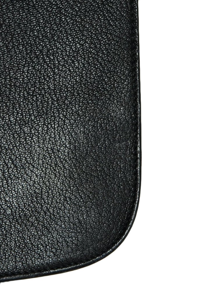 Celine Black Grained Calfskin Leather Medium Classic Box Flap Bag For ...