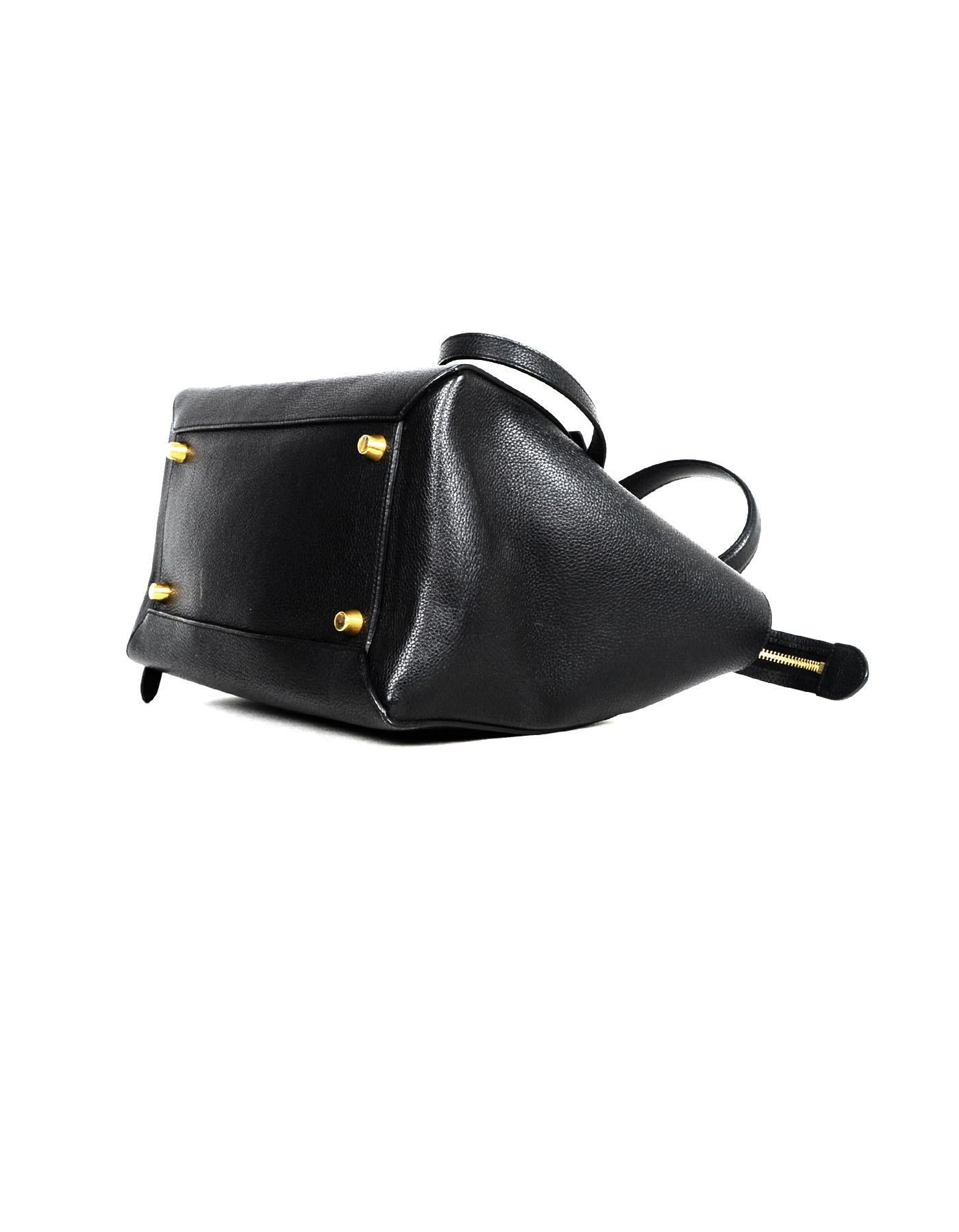 Celine Black Grained Calfskin Leather Small Belt Bag 1