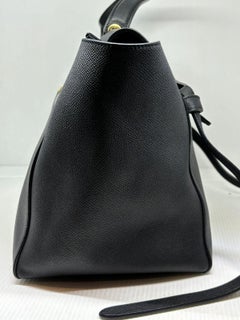 Celine Black Grained Leather Small Belt Bag