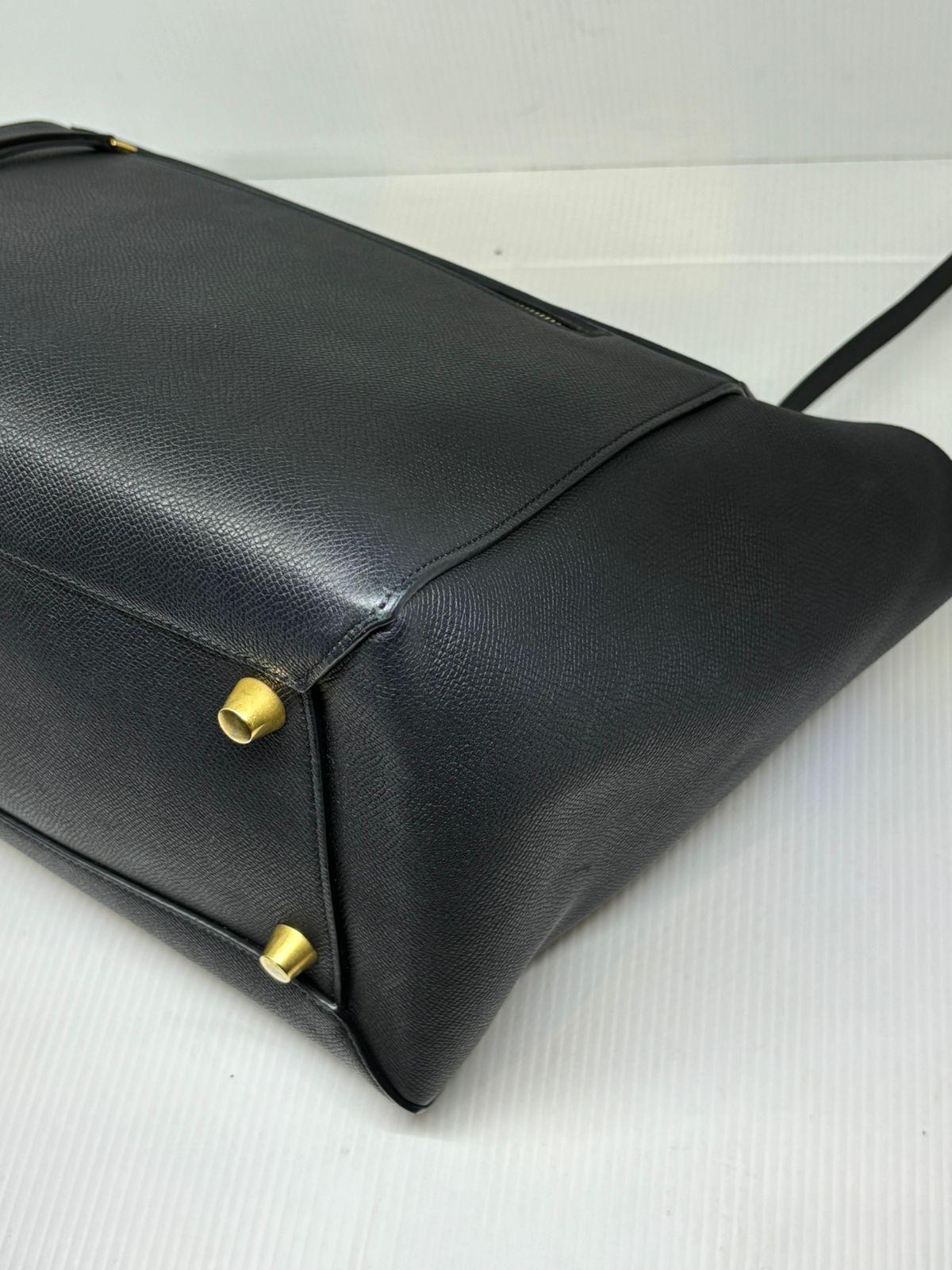 Celine Black Grained Leather Small Belt Bag In Good Condition In Jakarta, Daerah Khusus Ibukota Jakarta