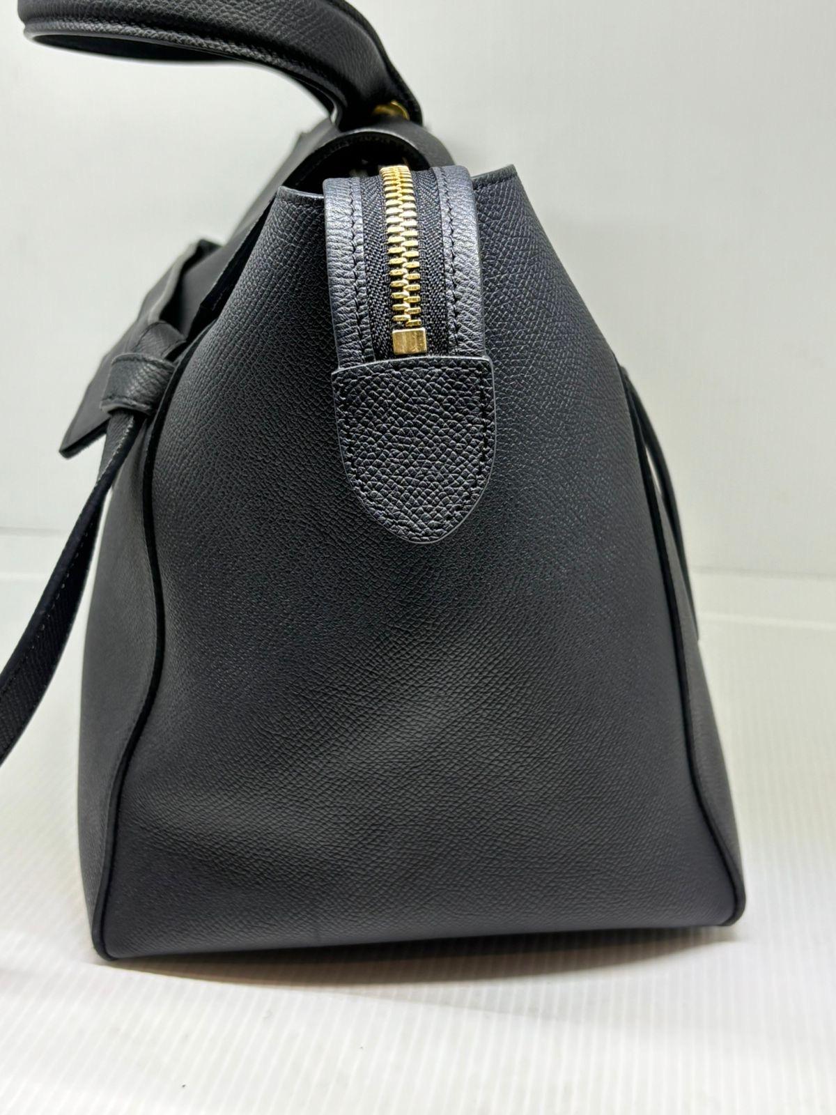 Celine Black Grained Leather Small Belt Bag 2