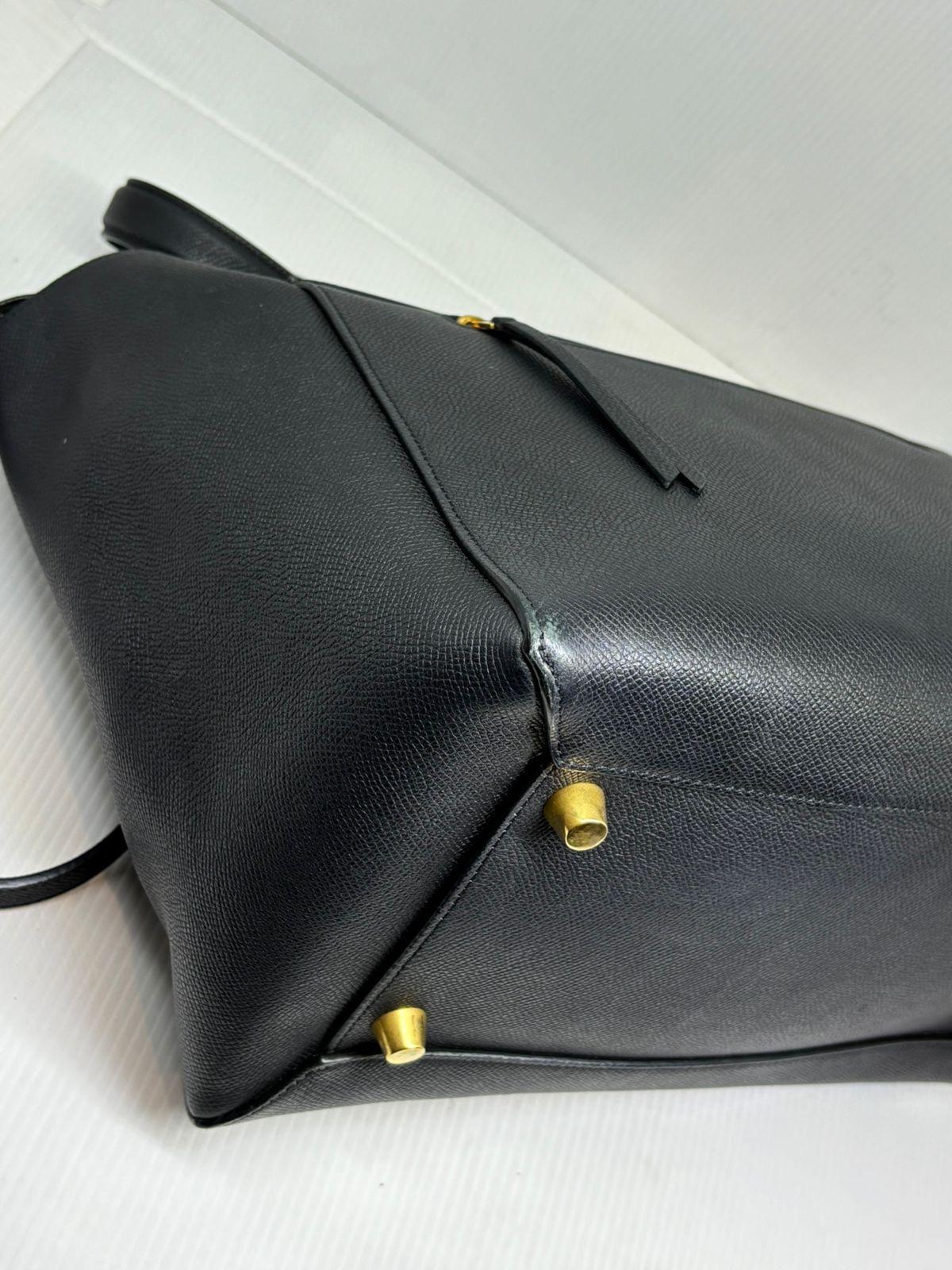 Celine Black Grained Leather Small Belt Bag 3