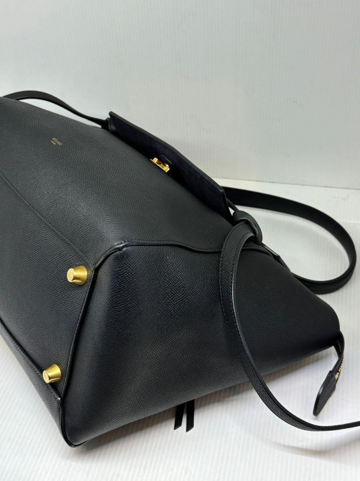 Celine Black Grained Leather Small Belt Bag 5