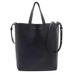 Celine Black Grained Leather Small Vertical Cabas Tote