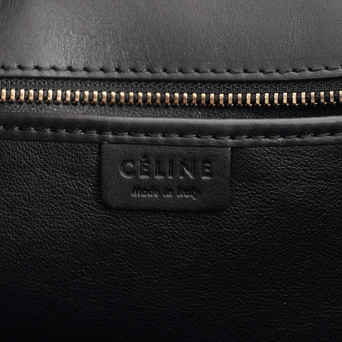 CELINE black & green NANO LUGGAGE TRI-COLOR PYTHON Shoulder Bag 2