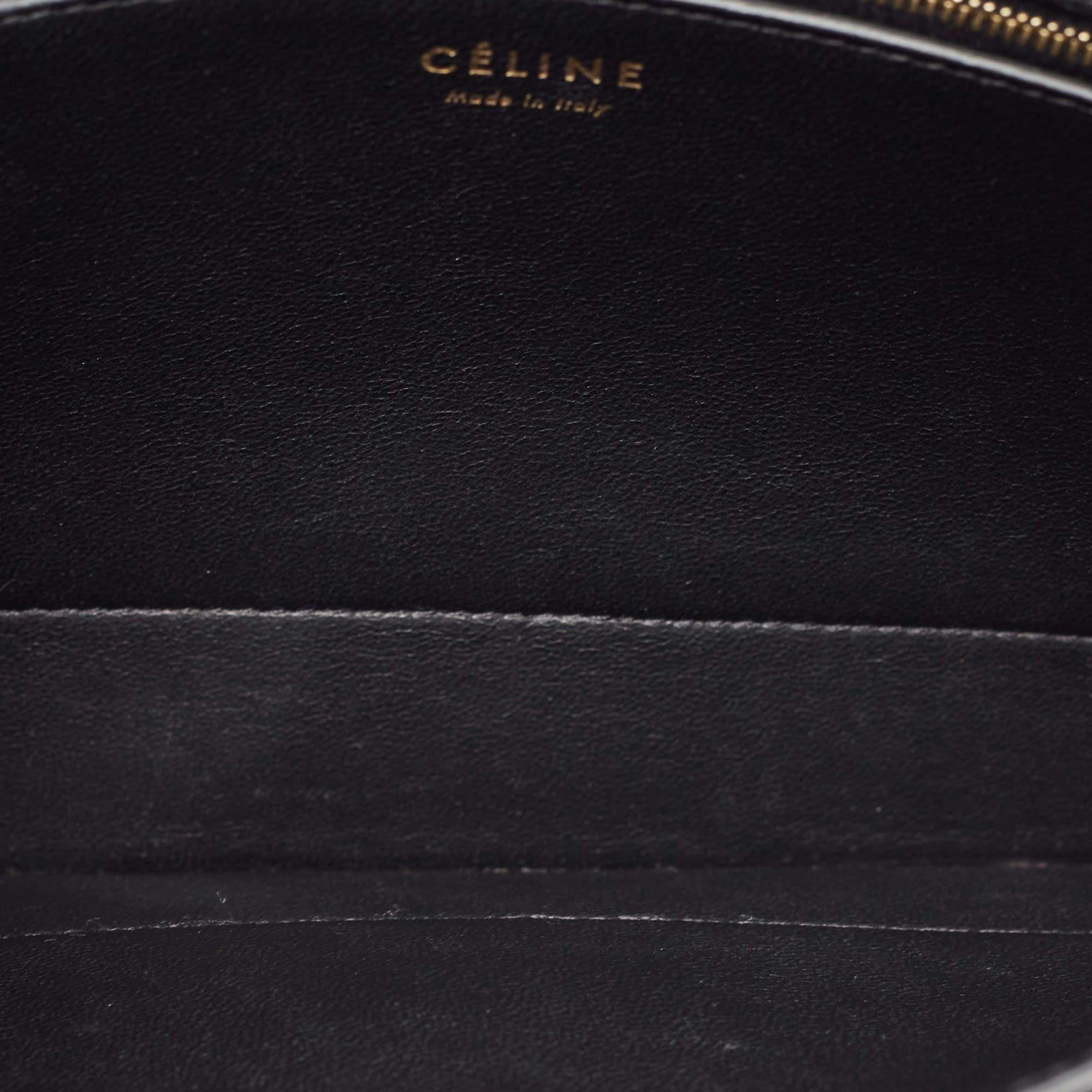 Celine Black/Grey Canvas and Leather Diamond Shoulder Bag 6