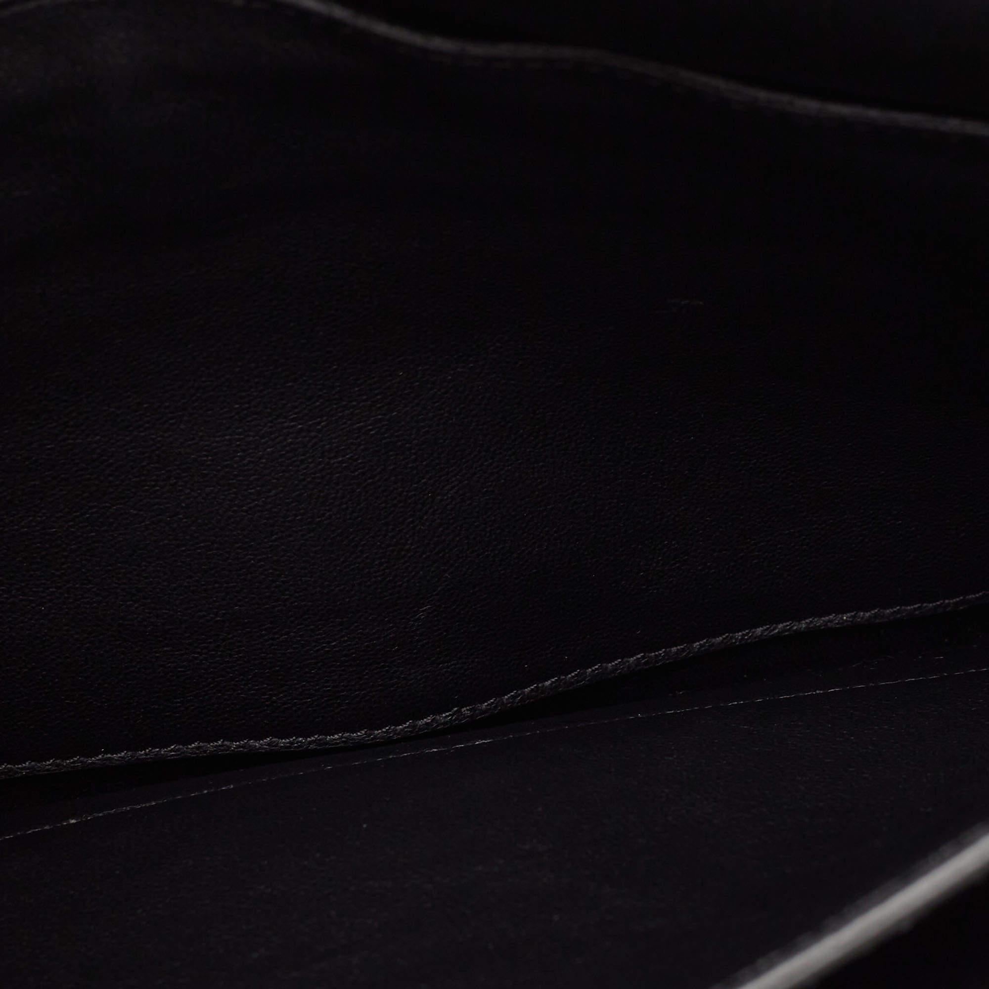 Celine Black/Grey Canvas and Leather Diamond Shoulder Bag 7