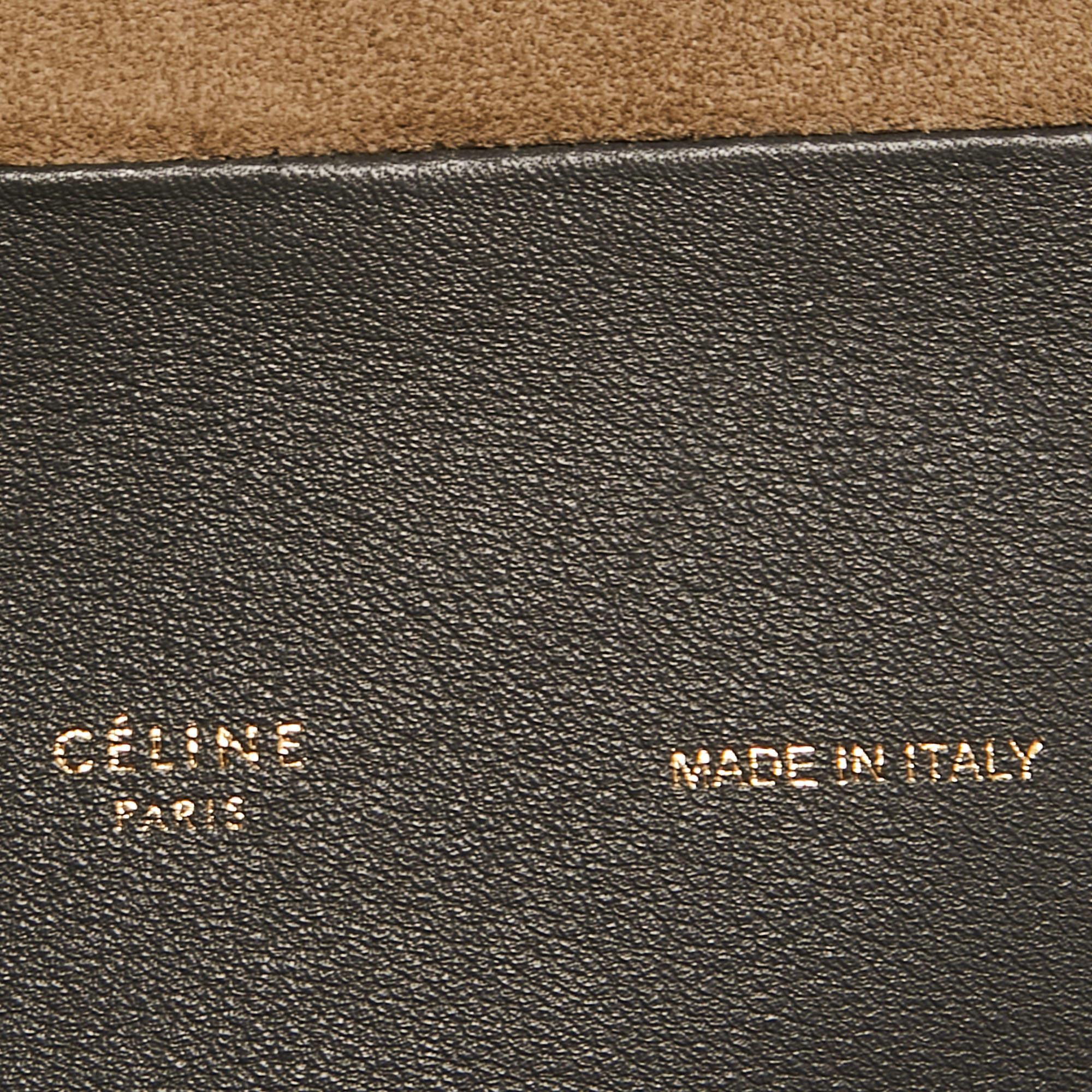 Celine Black/Grey Leather All Soft Shoulder Bag 2