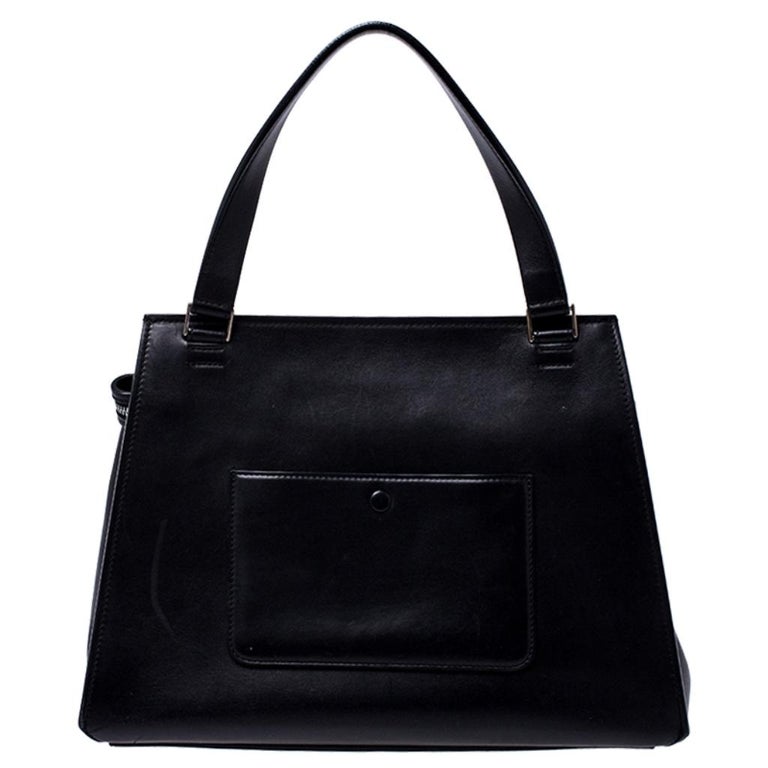 Celine Black/Grey Leather Medium Edge Bag at 1stDibs