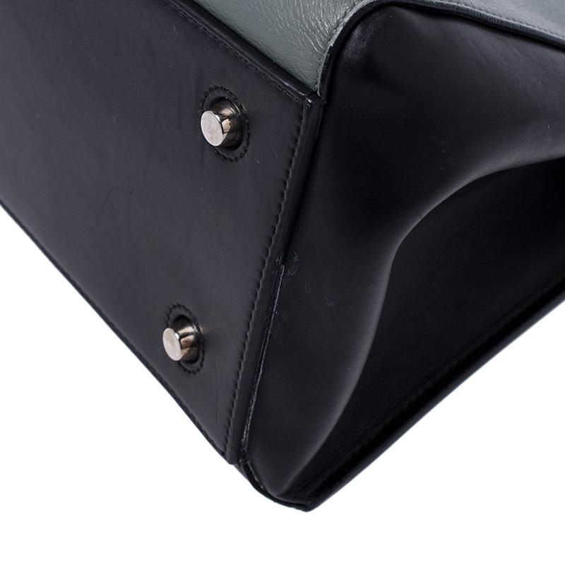 Women's Celine Black/Grey Leather Medium Edge Bag