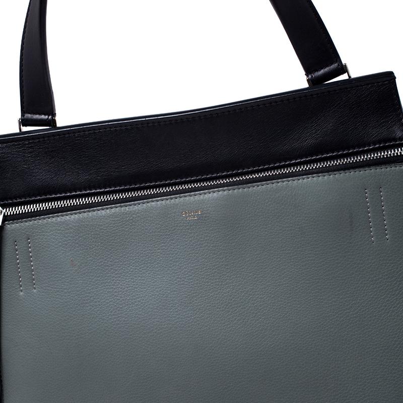 Celine Black/Grey Leather Medium Edge Bag 2