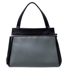 Celine Black/Grey Leather Medium Edge Bag