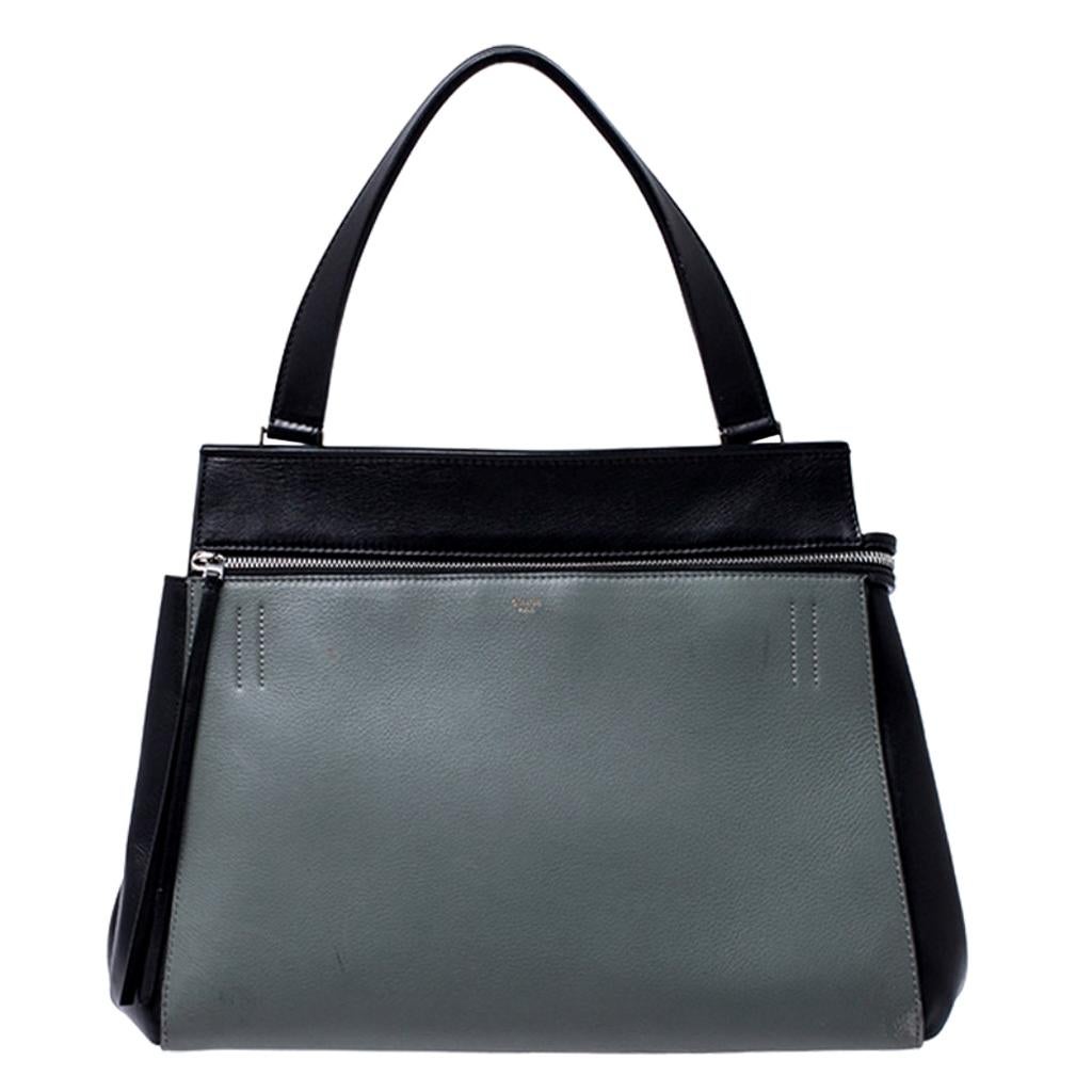 grey leather bag sale