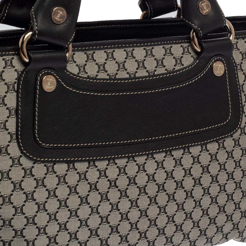 Celine Black/Grey Macadam Canvas And Leather Boogie Tote 5