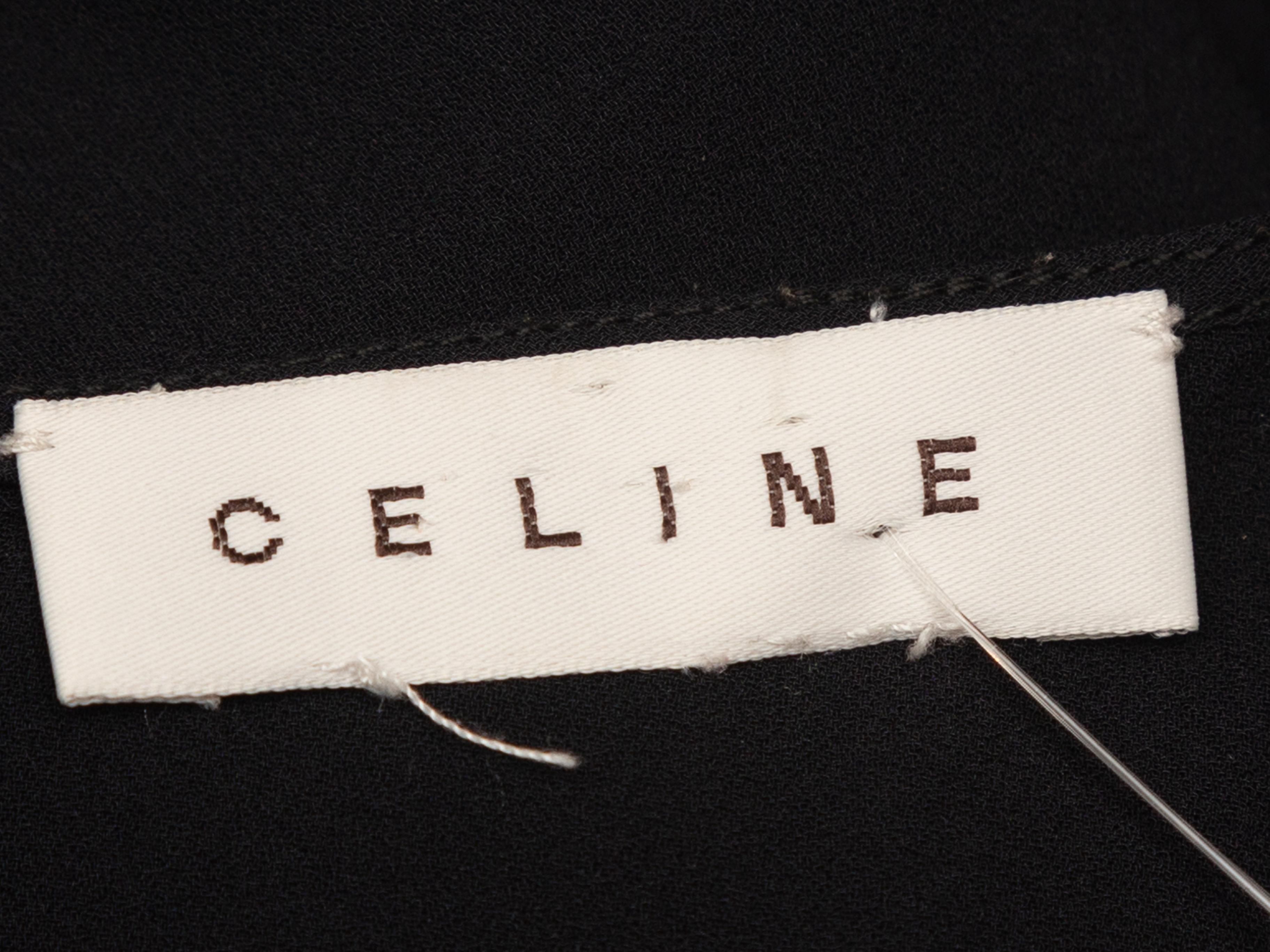 Women's Celine Black Halter Fringe-Trimmed Maxi Dress