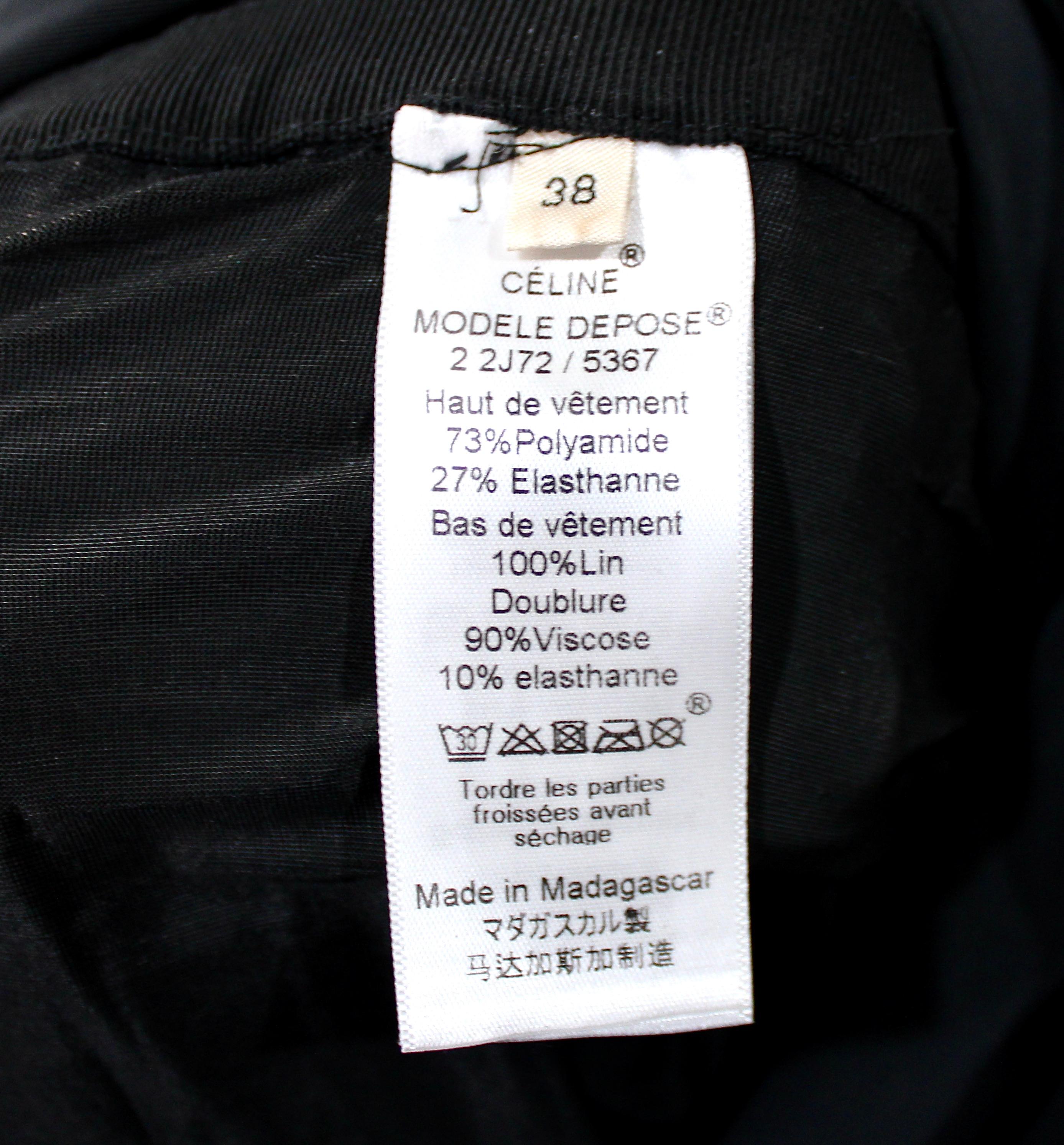 Jupe longue à plis superposés noire de Celine circa 2014 en vente 3