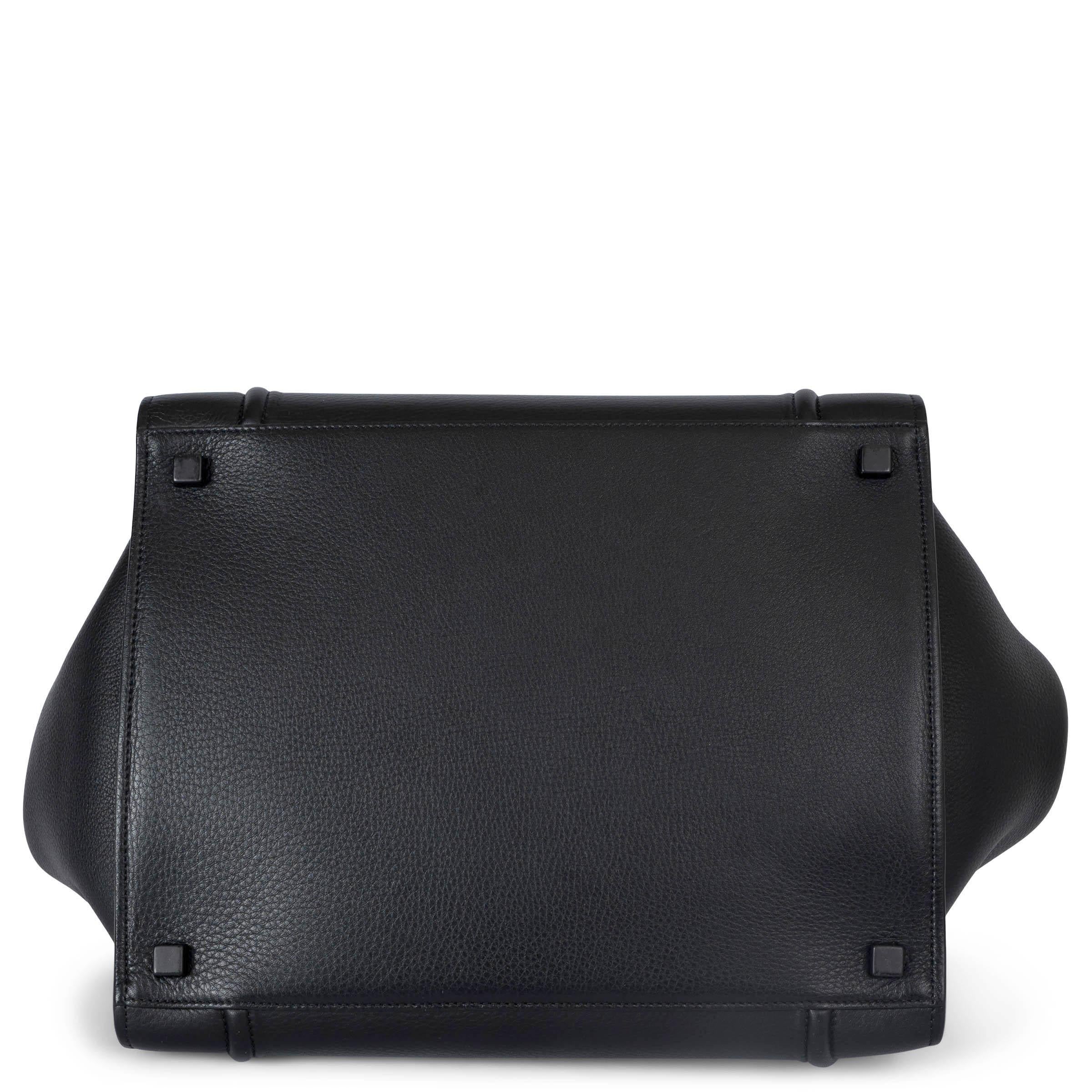 CELINE black leather 2016 PHANTOM MEDIUM Tote Bag In Excellent Condition For Sale In Zürich, CH
