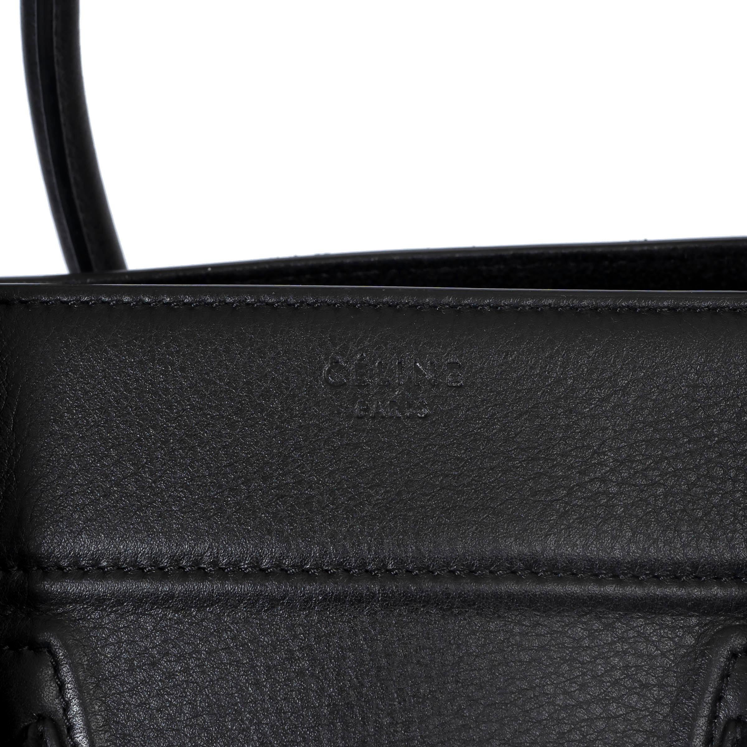 CELINE black leather 2016 PHANTOM MEDIUM Tote Bag For Sale 1