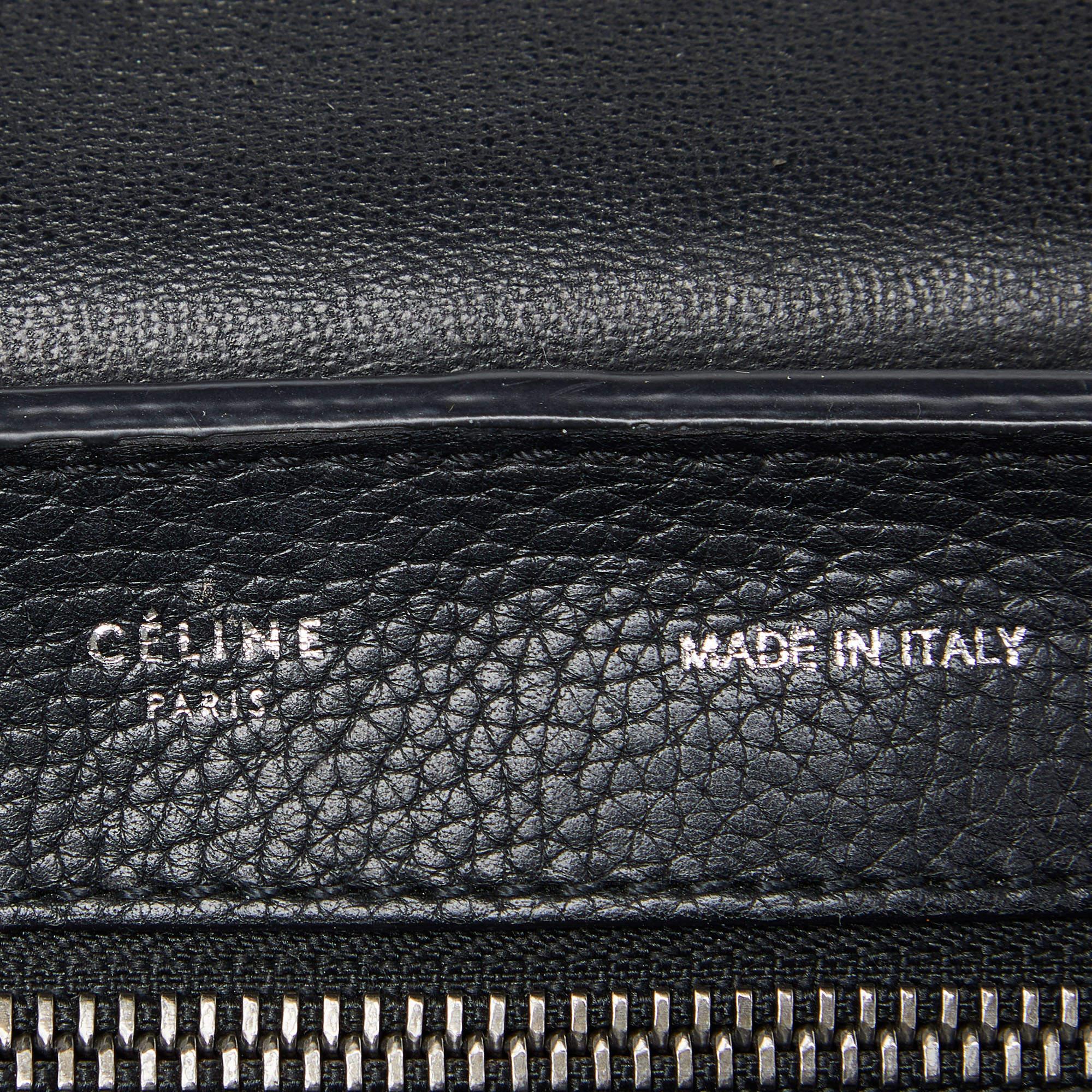 Celine Black Leather and Suede Medium Trapeze Bag 1