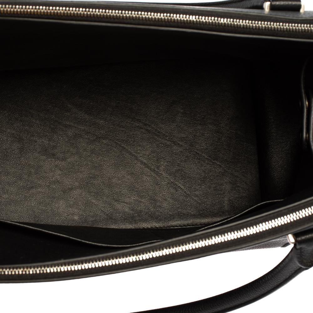 Celine Black Leather and Suede Medium Trapeze Top Handle Bag 4
