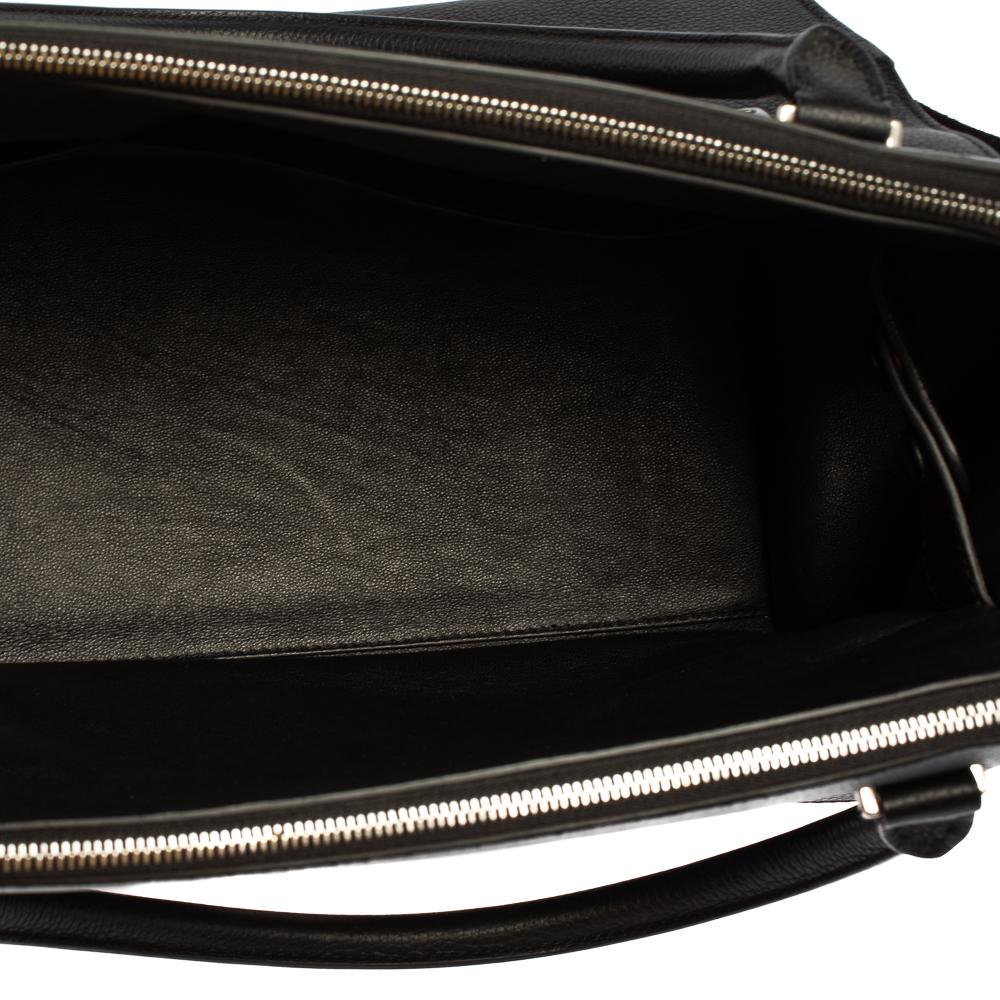 Celine Black Leather and Suede Medium Trapeze Top Handle Bag 5