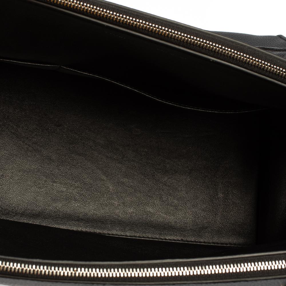Women's Celine Black Leather and Suede Medium Trapeze Top Handle Bag
