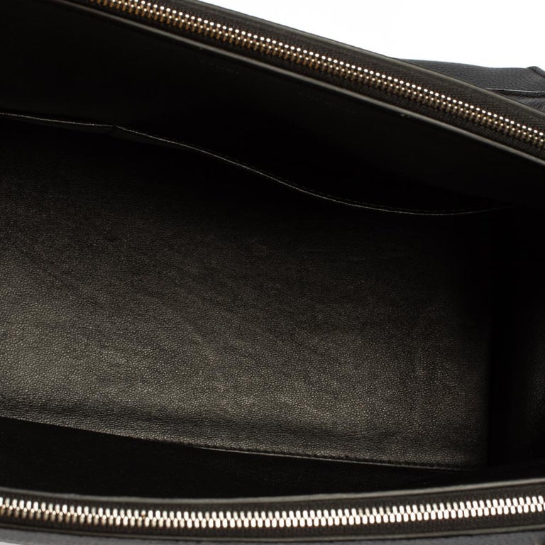 Celine Black Leather and Suede Medium Trapeze Top Handle Bag For Sale ...