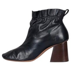 Celine Black Leather Ankle Boots - EU 39