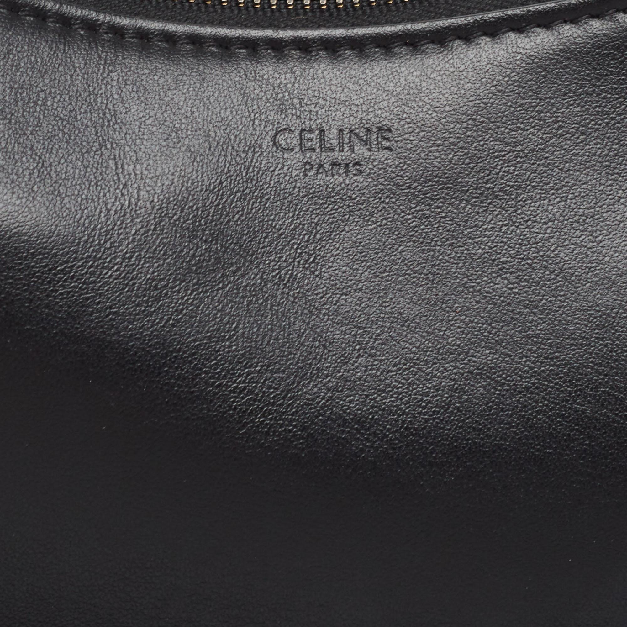 Celine Black Leather Ava Chain Shoulder Bag 5