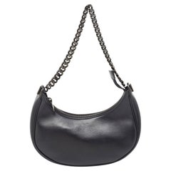 Celine Black Leather Ava Chain Shoulder Bag