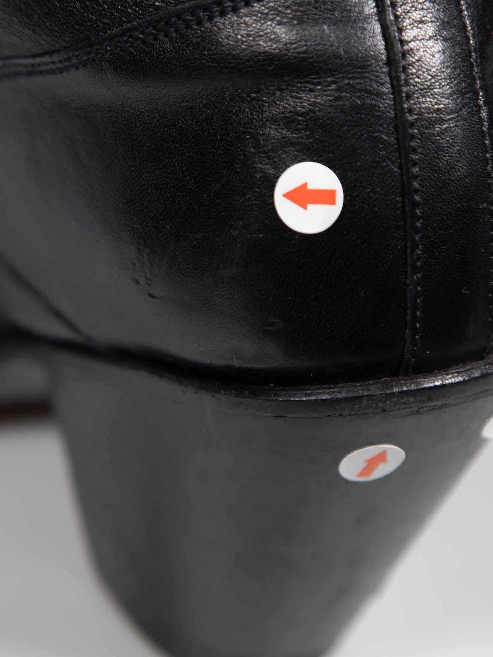 Céline Black Leather Berlin Ankle Boots Size IT 40 For Sale 2