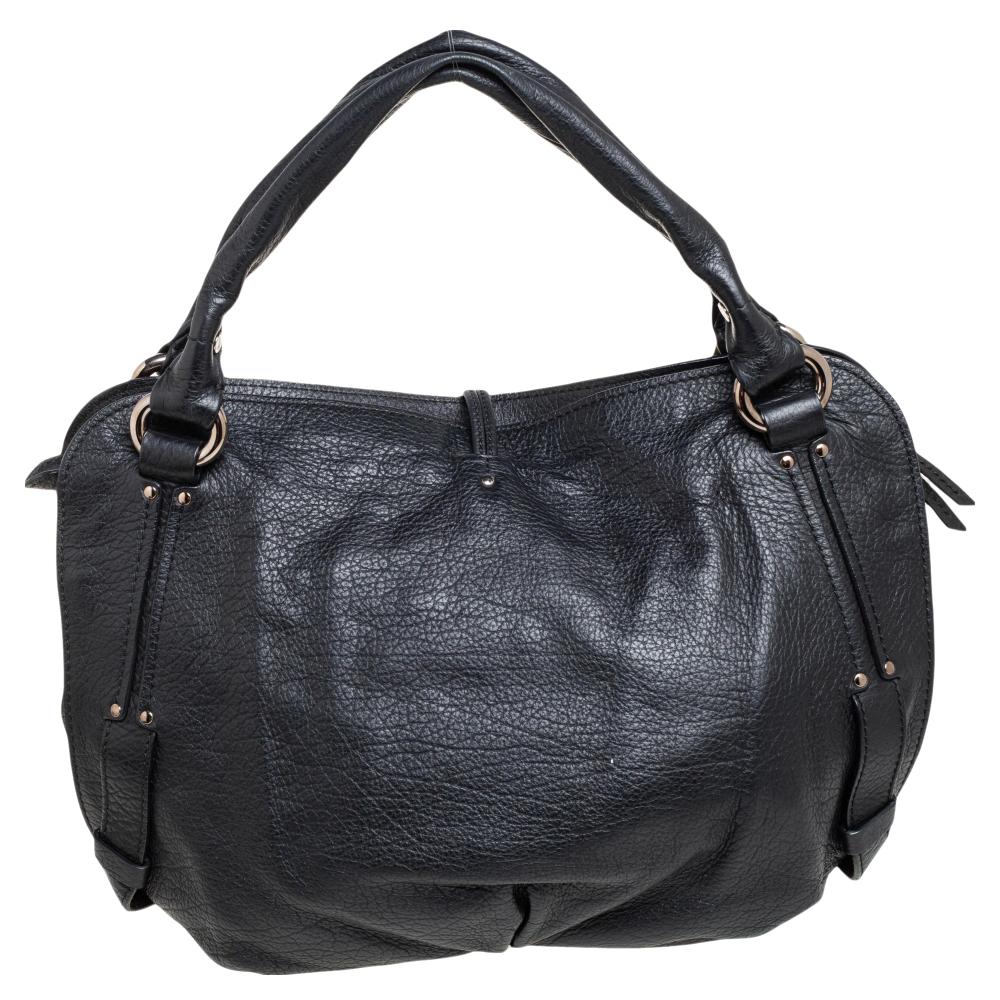 Celine Black Leather Bittersweet Hobo 4