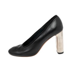 Celine Black Leather Block Heel  Pumps Size 35