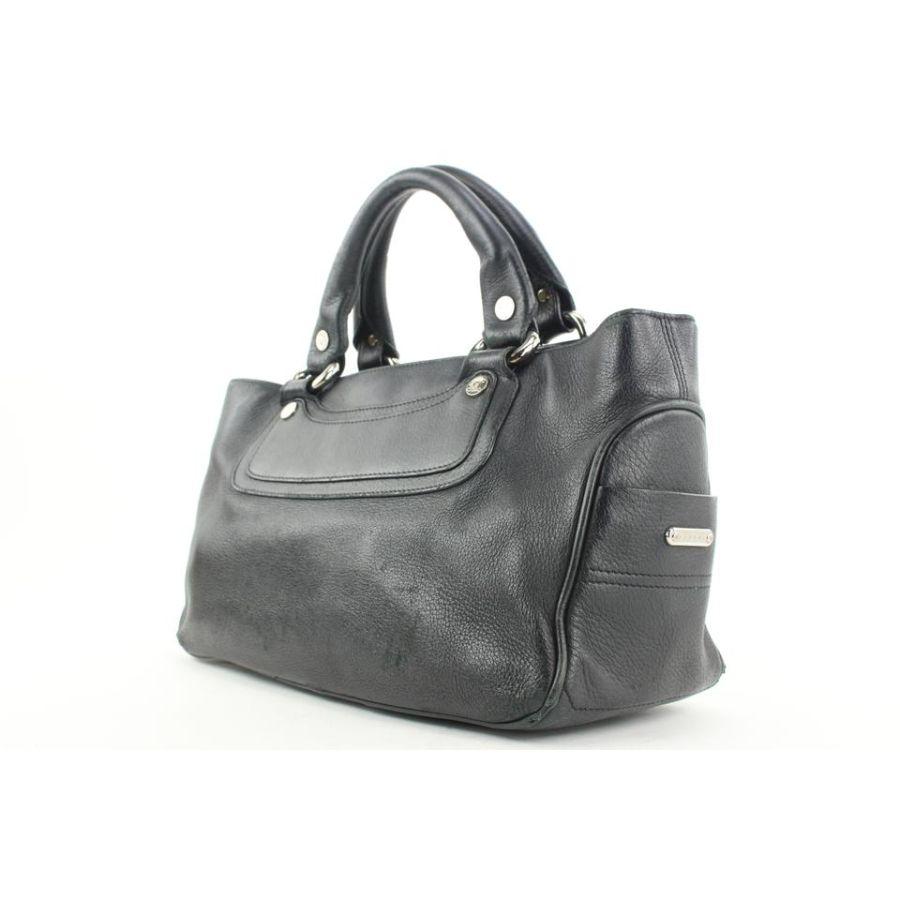 Céline Boogie Tote Bag aus schwarzem Leder 21cel121 (Schwarz) im Angebot