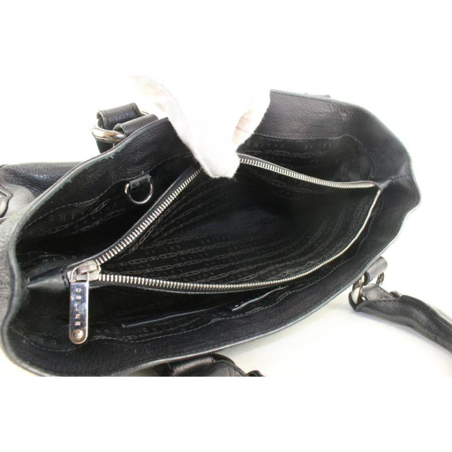 Céline Boogie Tote Bag aus schwarzem Leder 21cel121 im Angebot 3