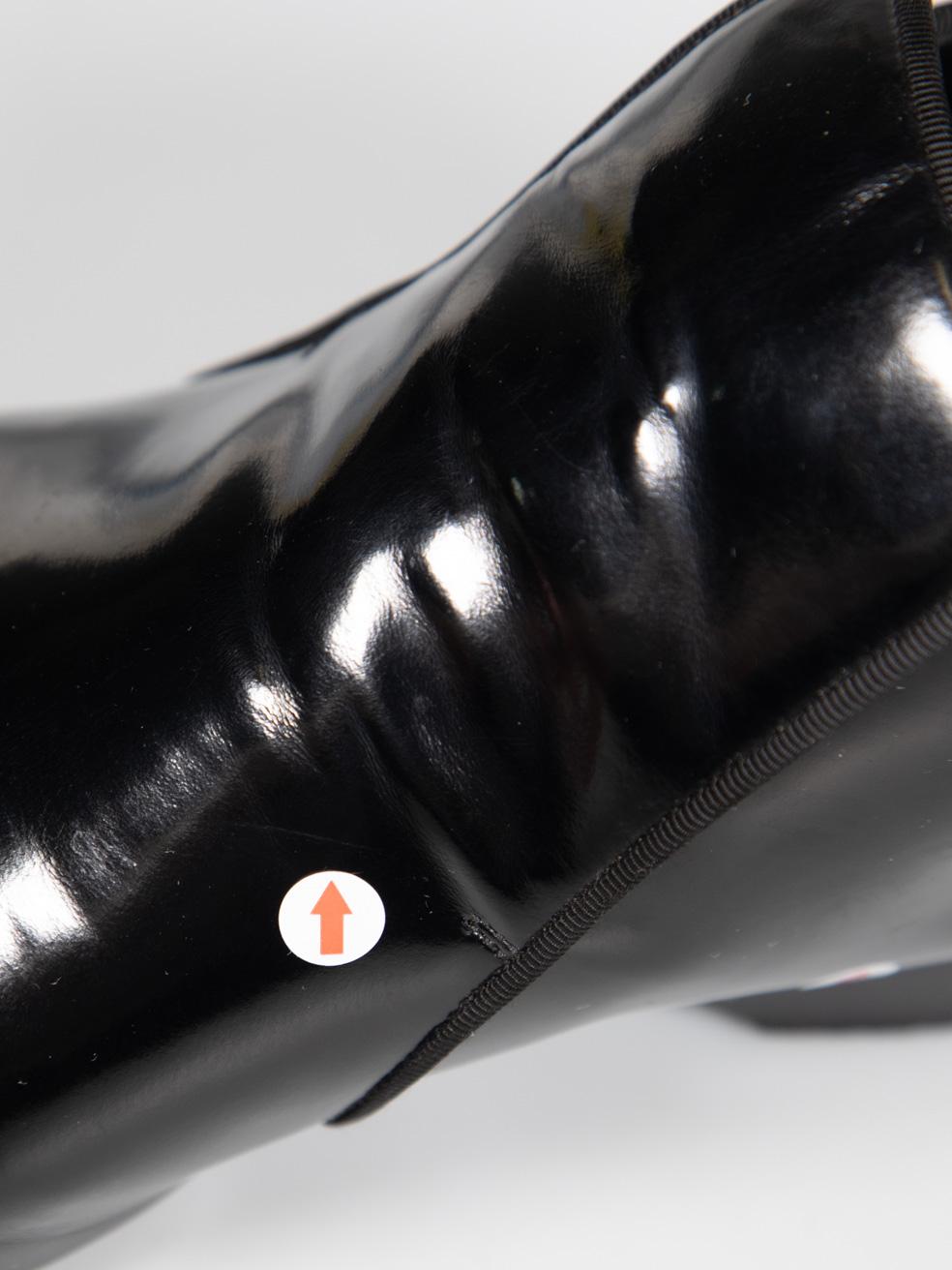 Céline Black Leather Bootie Slipper Boots Size IT 39 3