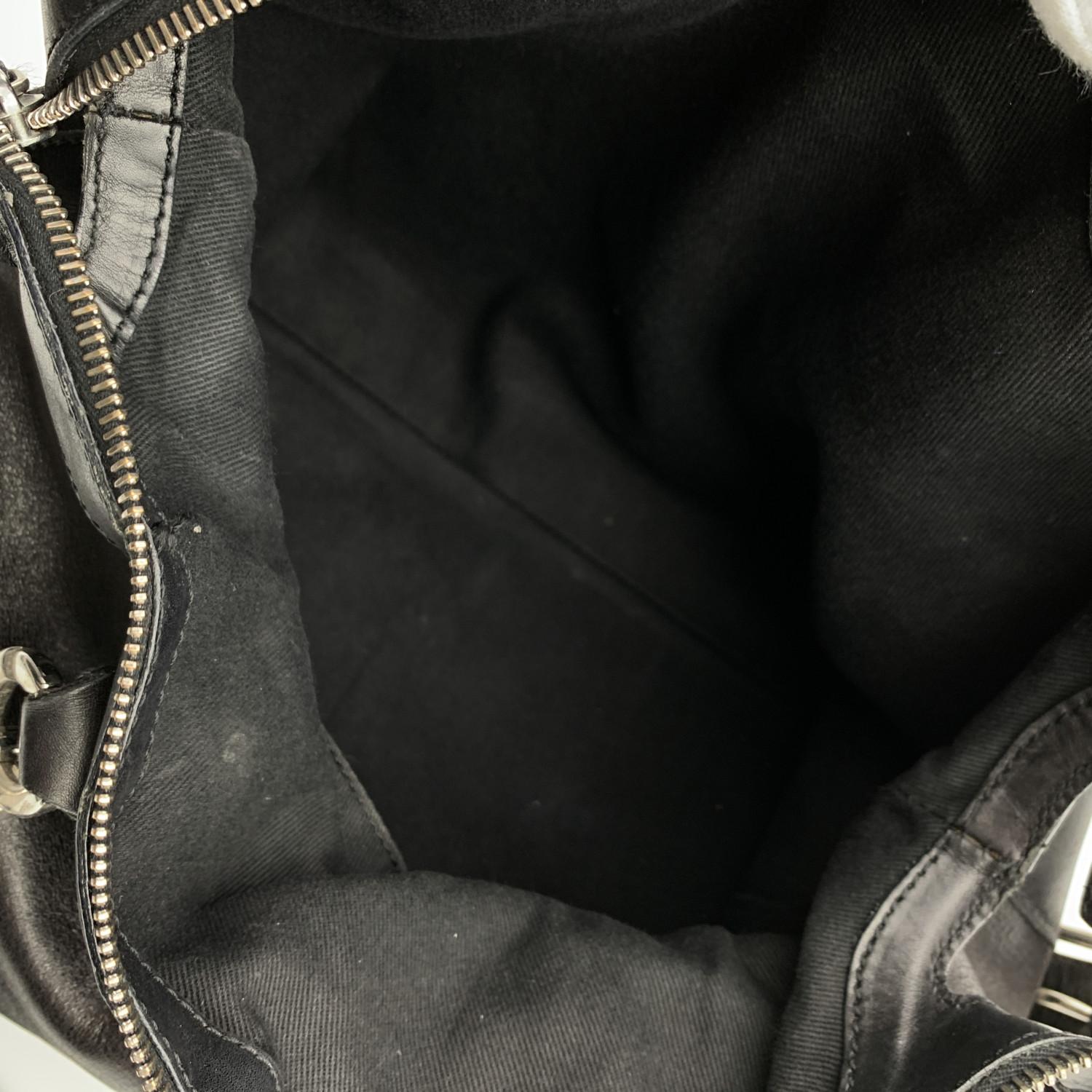Celine Black Leather Bowling Bag Tote Satchel Handbag 4