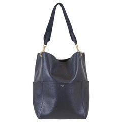 Celine Black Leather Bucket Bag