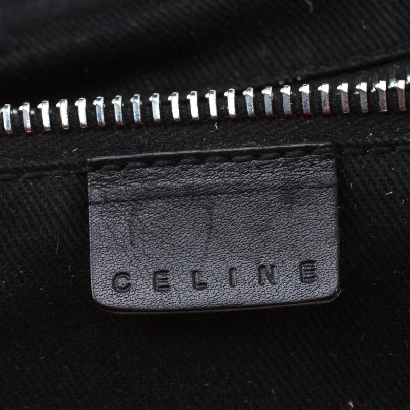 Celine Black Leather Buckle Flap Tote 6