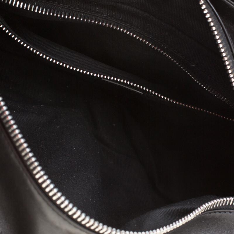 Celine Black Leather Buckle Flap Tote 4