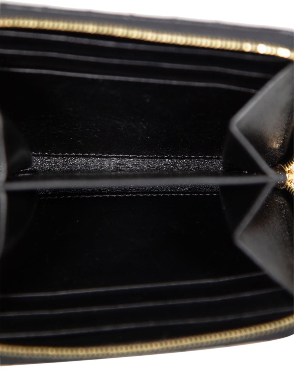 Céline Portefeuille en cuir noir A.I.C. Quilted Charm en vente 1
