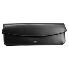 Celine Black Leather Clutch